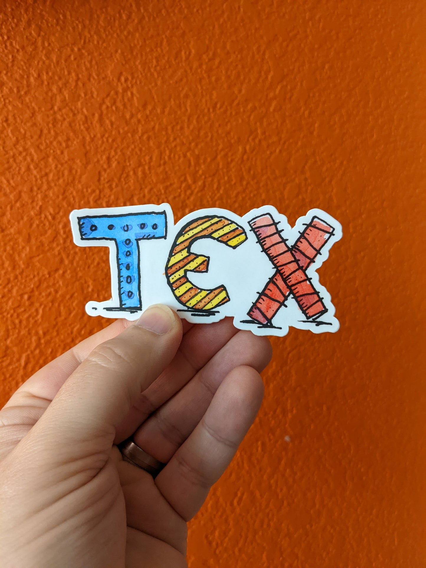 "TEX" 4" Die Cut Sticker